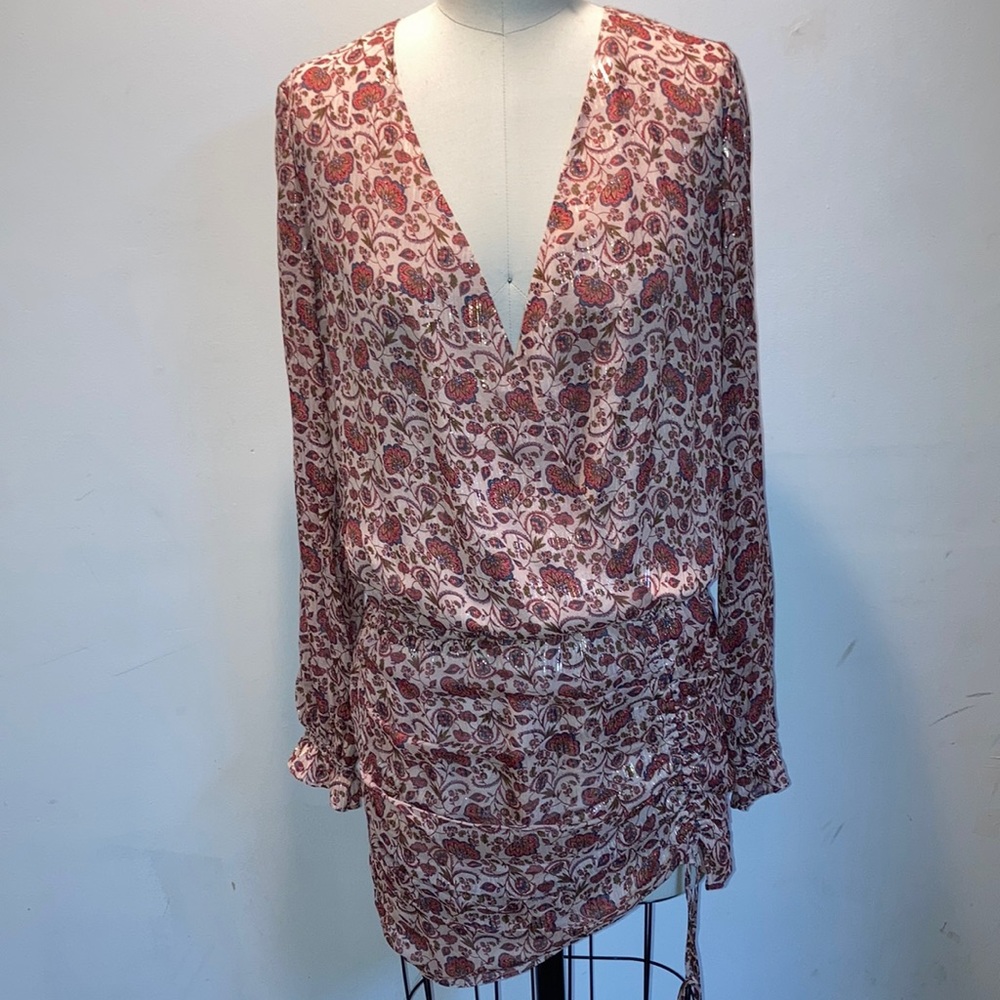 Ramy Brook Metallic/Floral Dress size Small